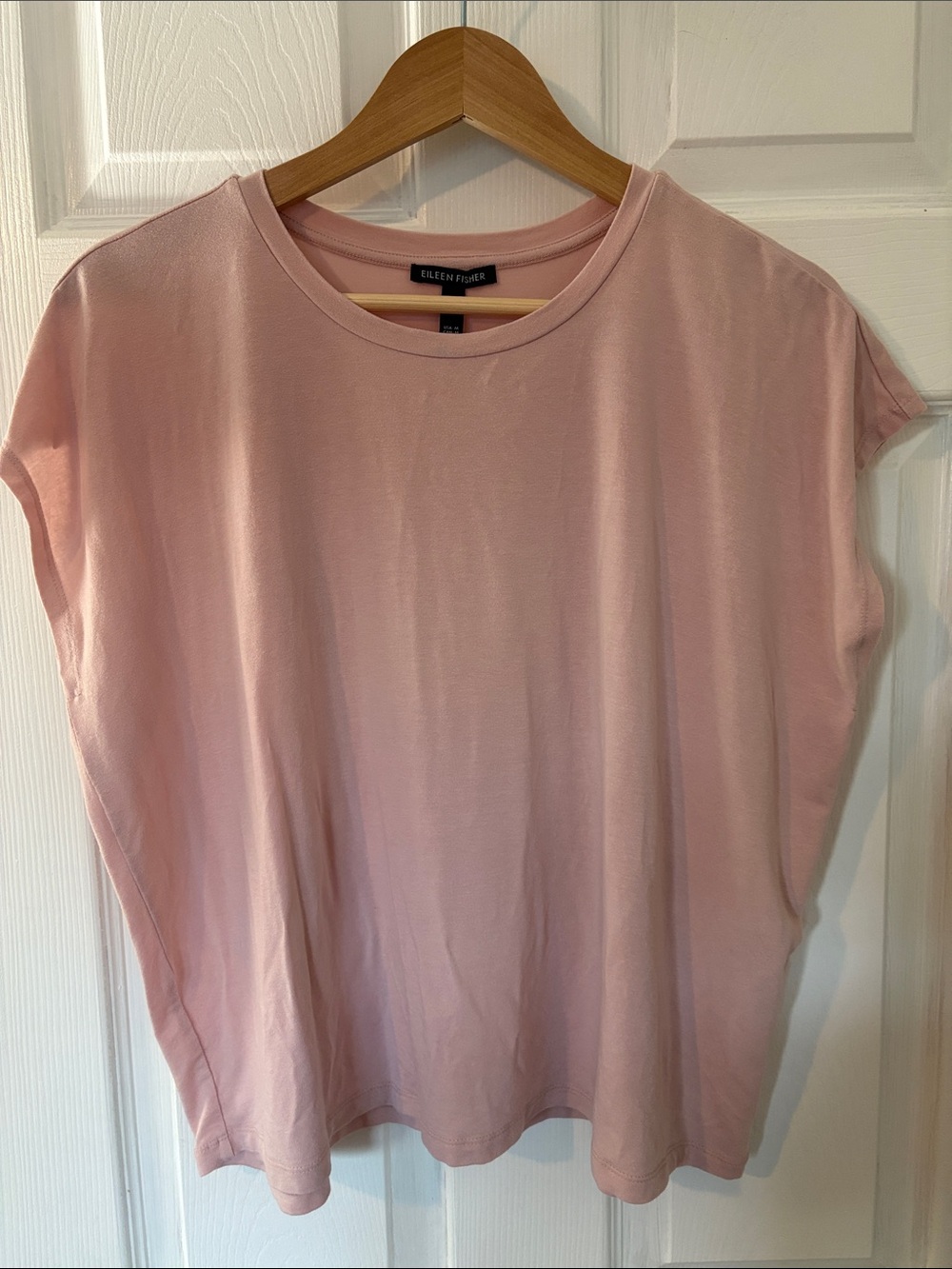 EILEEN FISHER Pink Short-Sleeve Crewneck Tee